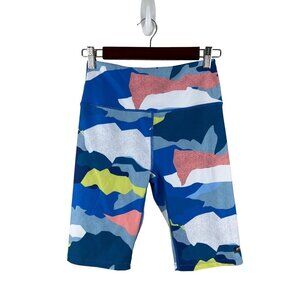 Betsey Johnson Tie Dye Blue Pull On Bermuda Bike Shorts Women's Small